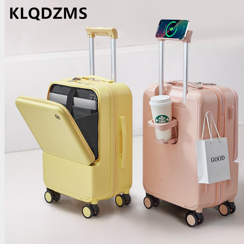 Front Opening Laptop Luggage 24 Inch - KLQDZMS Alüminyum Çerçeve Bavul 20 Inç