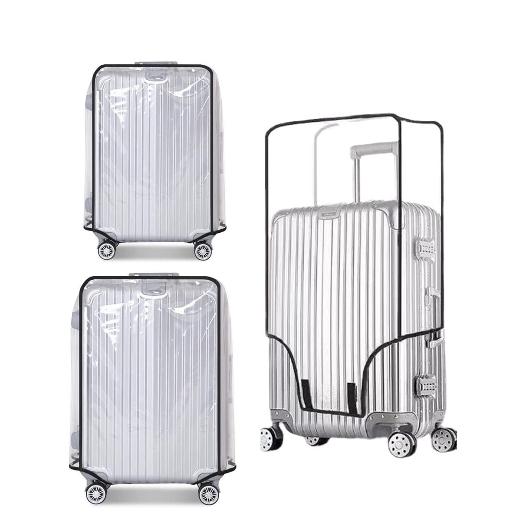 Waterproof Suitcase Cover Protector - Yeni, Tamamen Şeffaf, Su Geçirmez, Toz