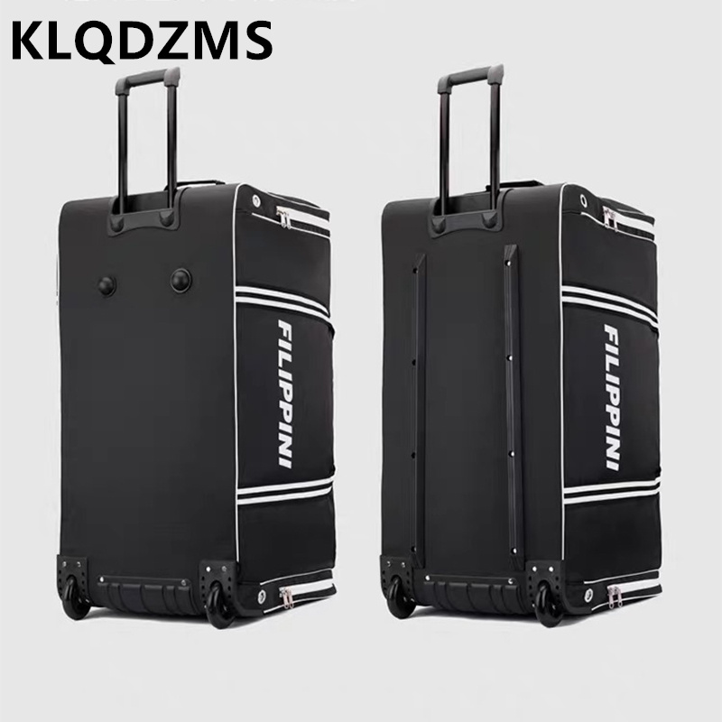Foldable Rolling Luggage Bag - KLQDZMS Oxford Kumaş Bagaj Arabası Çantası