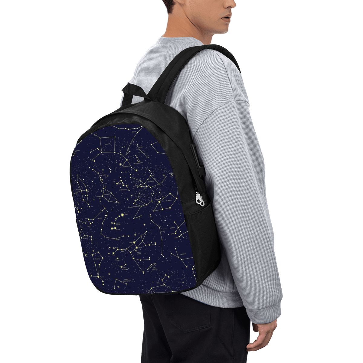 Backpacks - Gece Gökyüzü Altın Göksel Yıldızlar Zodyak
