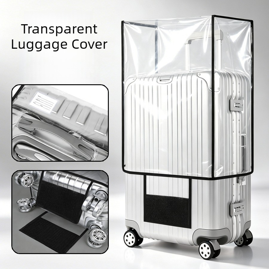 Luggage Protective Cover Transparent - Şeffaf PVC Valiz Kılıfı, Seyahat İçin