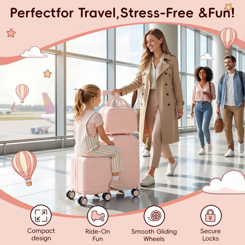 Kids Ride On Suitcase Scooter - Eğlenceli Scooter 20 İnç Çocuklar İçin