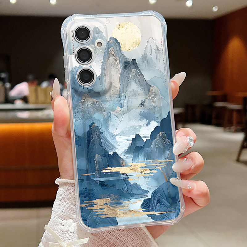 Wallets - Dağ Manzarası Desenli Telefon Kılıfı Samsung