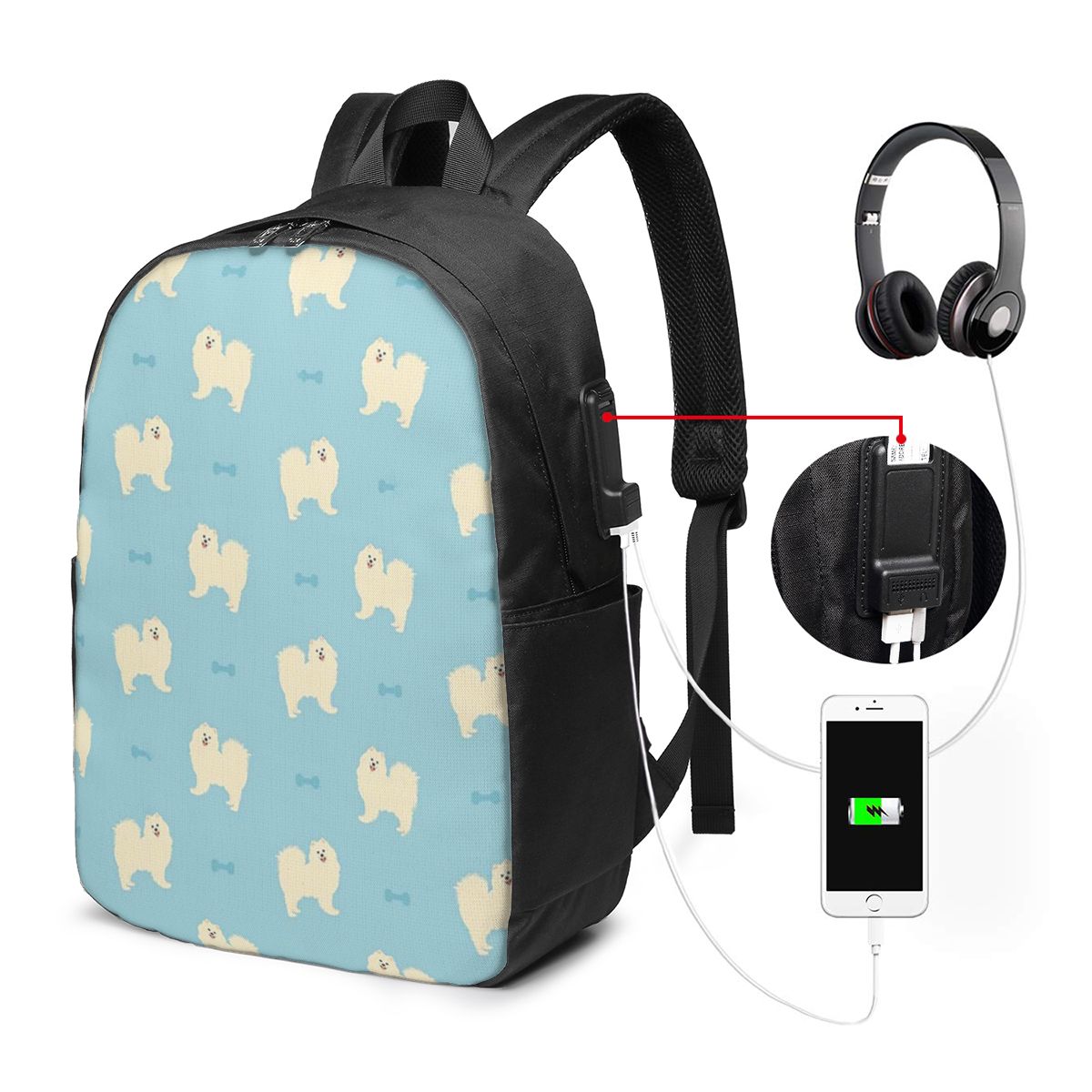 Samoyed Köpek Sırt Çantası Sey - Backpacks incelemesi ve fiyatı
