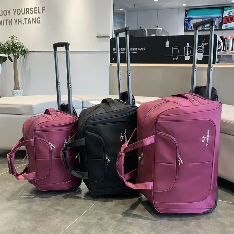 Büyük kapasiteli arabası çanta - Foldable Rolling Luggage Bag incelemesi ve fiyatı