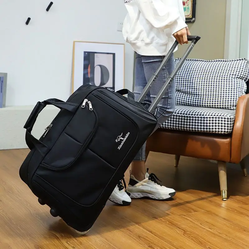 Büyük kapasiteli arabası çanta - Foldable Rolling Luggage Bag incelemesi ve fiyatı