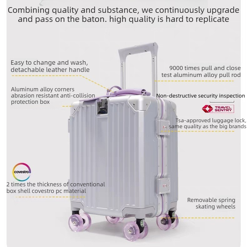 Tekerlekli Kabin Boy Valiz Set - Aluminum Frame Carry On Luggage incelemesi ve fiyatı